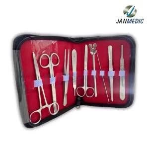ESTUCHE DE DISECCIÓN X 9 PIEZAS JANMEDIC