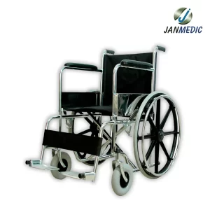 SILLA DE RUEDA CON ASIENTO DE LONA NEGRO